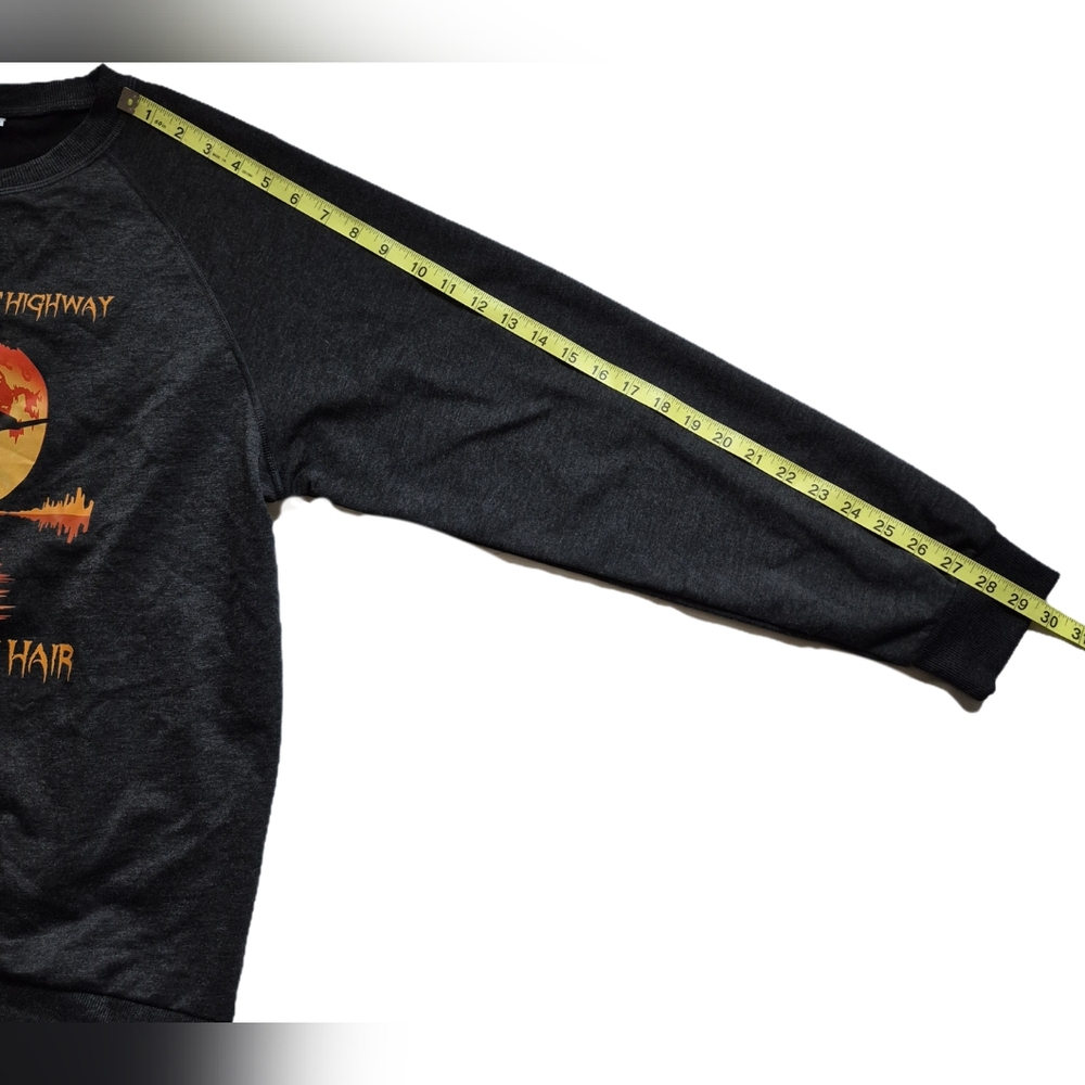 Witch Halloween Grey Pullover Sweatshirt, Size XL | On a Dark Desert Highway - Picture 7 of 7
